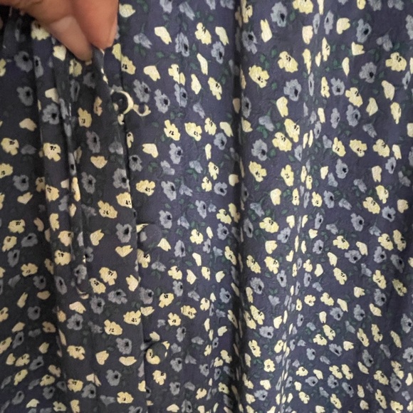 Jade Long Sleeve‎ Midi Dress in Navy Ditsy Floral​ - Picture 9 of 11